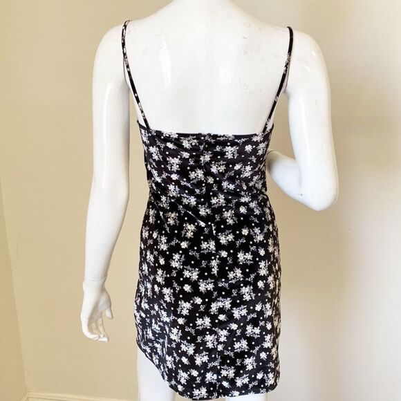 Reformation 90s Style Floral Velvet Spaghetti Strap Mini Slip Dress - Picture 3 of 6
